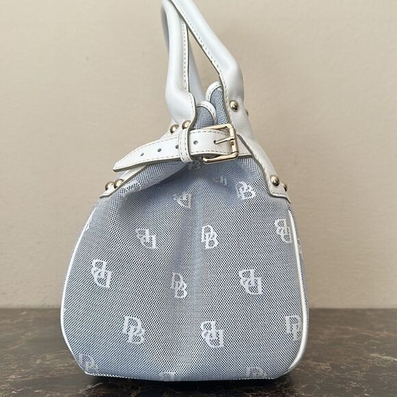 New Dooney and Bourke Blue Medium Logo Lock Satchel - Picture 3 of 14
